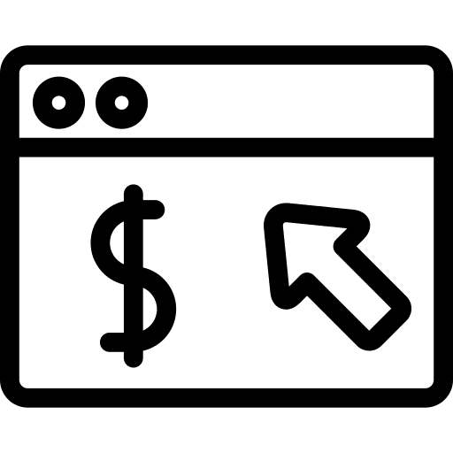 Online money business cursor payment icon