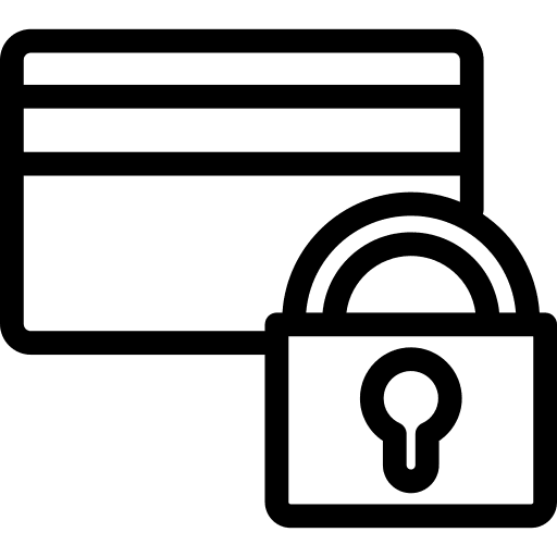 Secure payment padlock money card secure payment icon