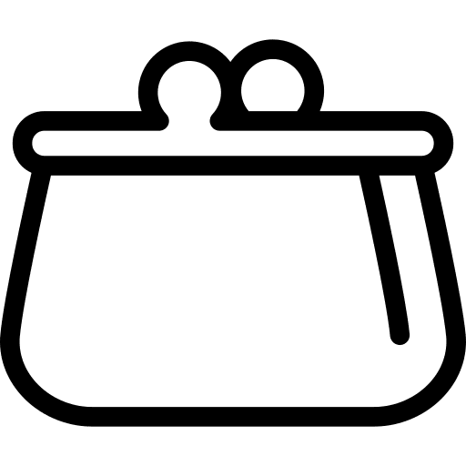 Purse fashion wallet money icon