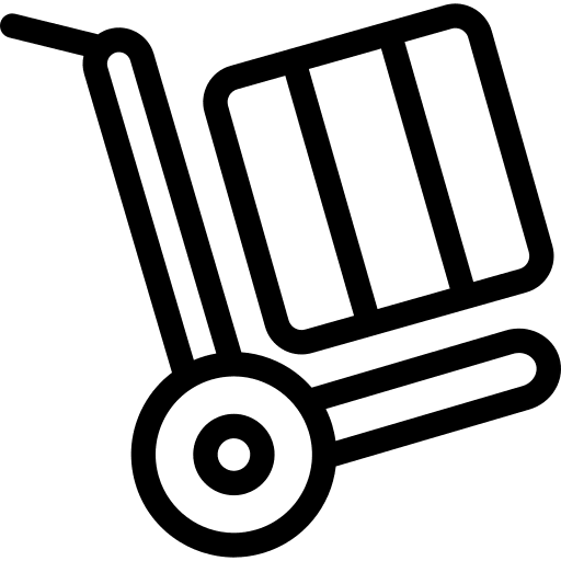 Trolley storage delivery trolley icon