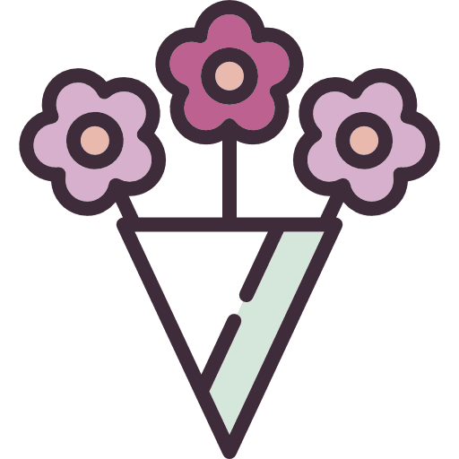 Bouquet flowers roses nature icon