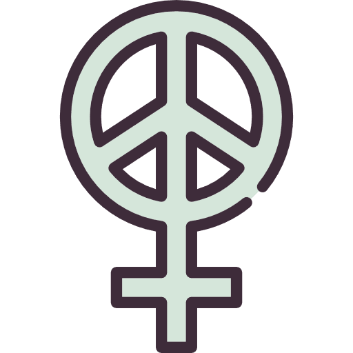 Peace sign feminism female icon