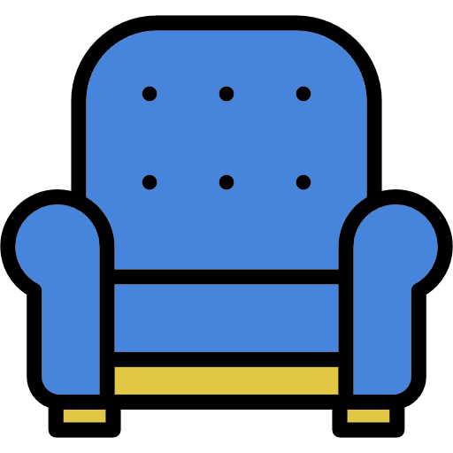 Armchair tools and utensils chair furniture icon