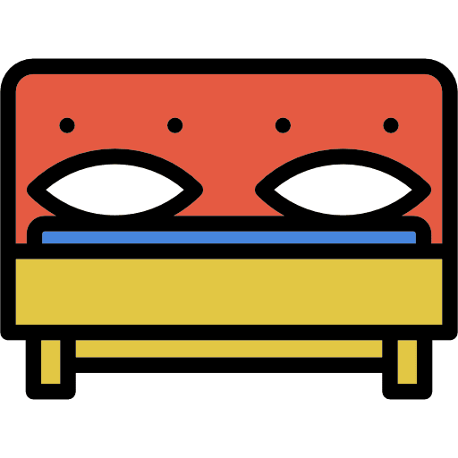 Bed bedroom buildings beds icon