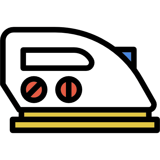 Iron tools and utensils ironing laundry icon