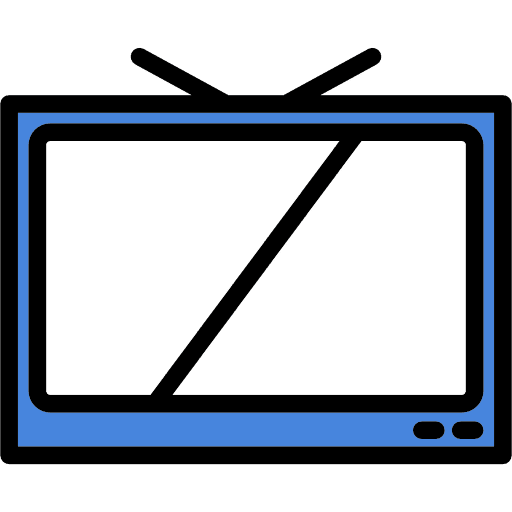 Television screen technology television icon