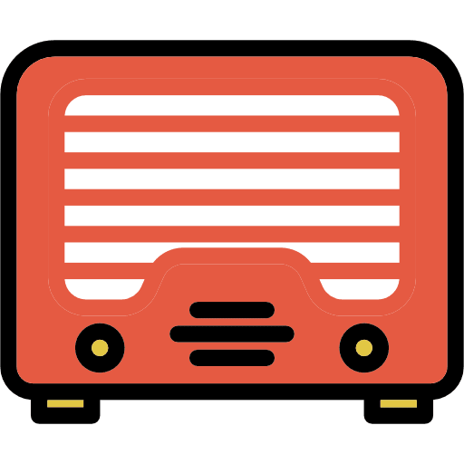 Radio vintage technology music icon