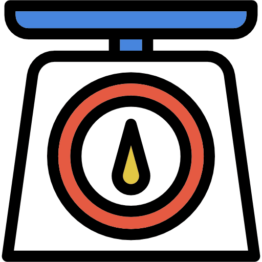 Scale balance scale kitchenware icon