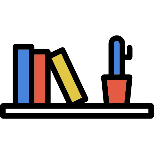 Shelf shelving bookcase furniture icon