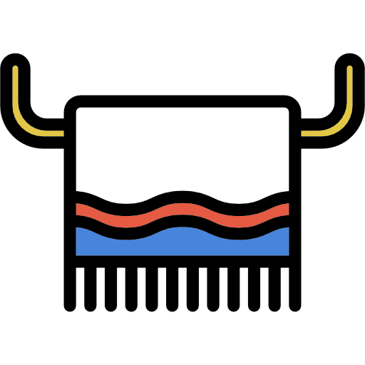 Towel bathroom drying bathing icon