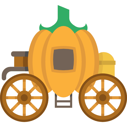 Cinderella carriage fairy tale fantasy pumpkin icon