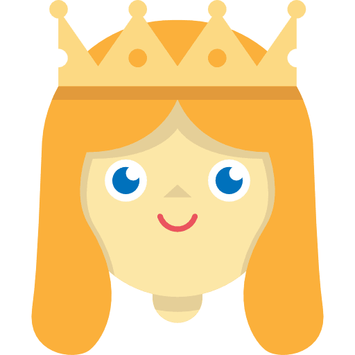 Queen fairy tale people character icon
