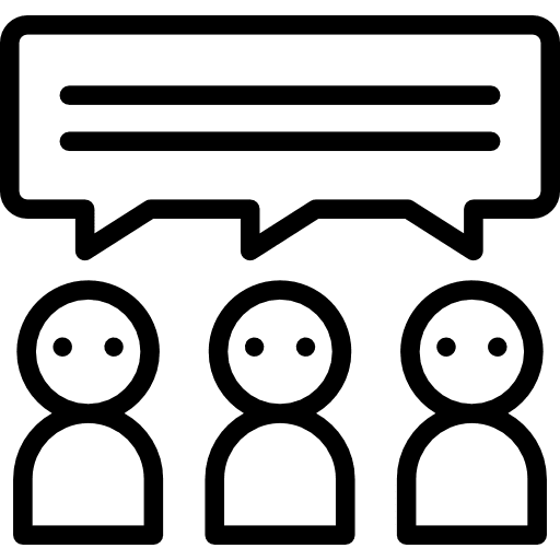 Conversation people talk speech bubble icon