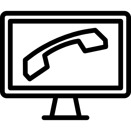 Computer screen video call computer icon
