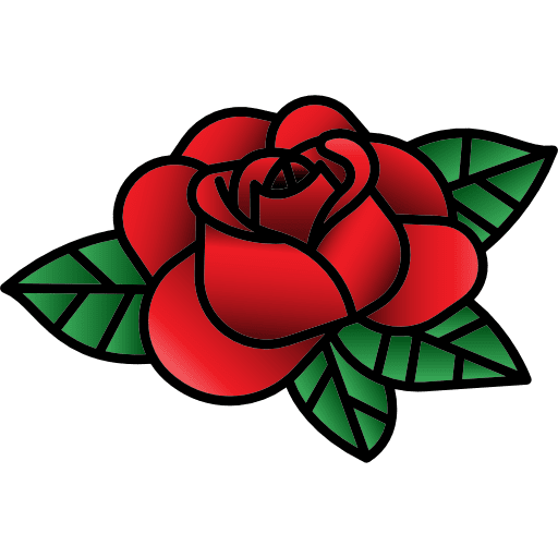 Rose hipster nature rose icon
