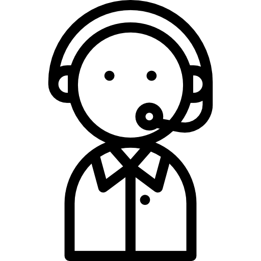 Telemarketer technology support customer service icon