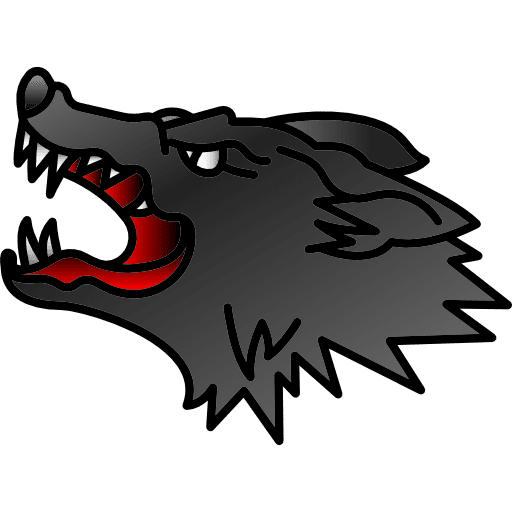 Wolf old school vintage hipster icon