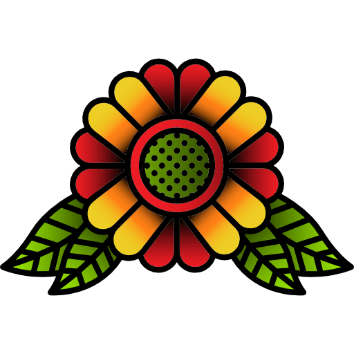 Flower hipster tattoo flower icon