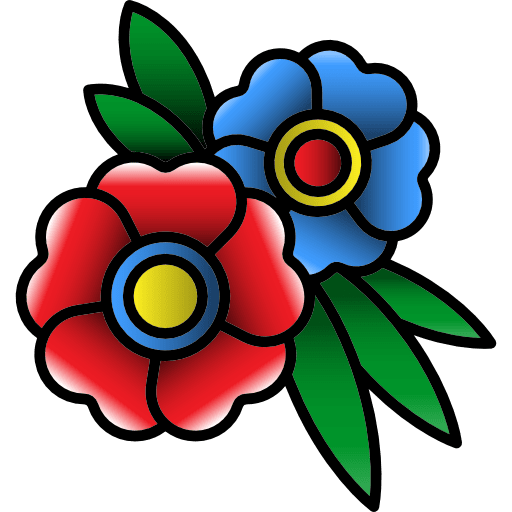 Flowers nature vintage hipster icon