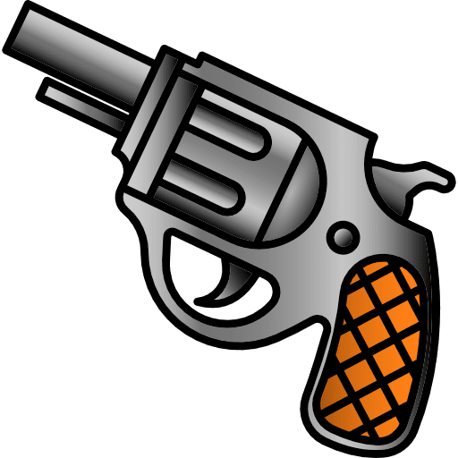 Gun old school vintage tattoo icon