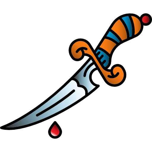 Knife knife tattoo weapons icon