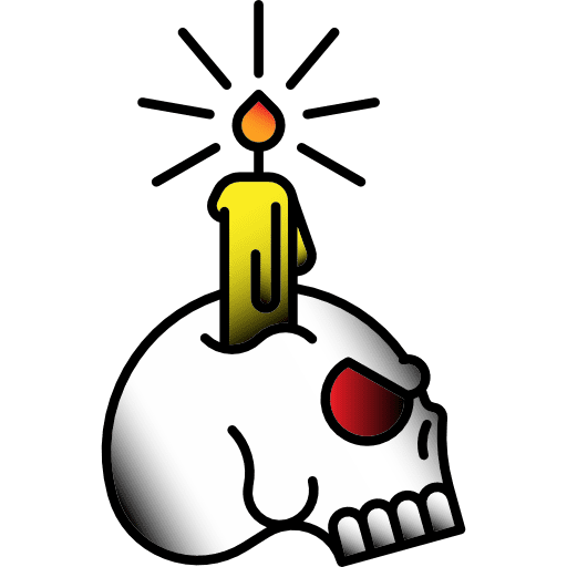 Skull hipster tattoo vintage icon