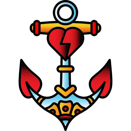 Anchor hipster old school tools and utensils icon