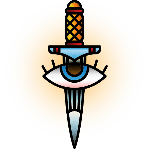 Knife hipster tattoo vintage icon