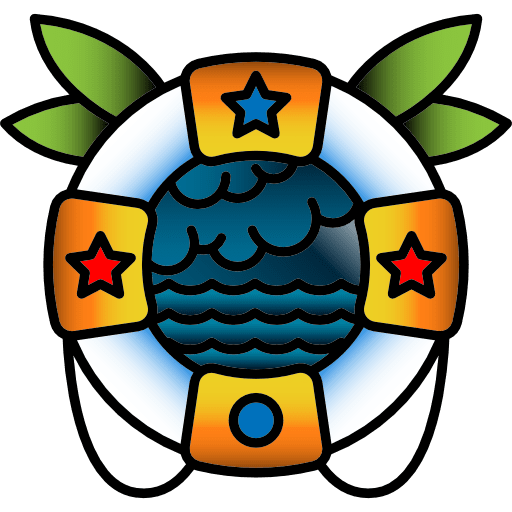 Lifebuoy vintage tattoo hipster icon