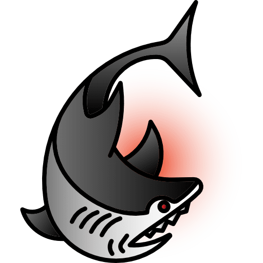 Shark vintage old school shark icon