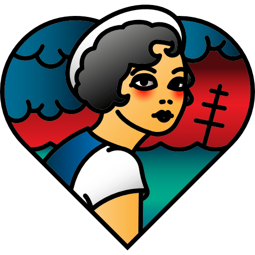Girl sailor tattoo people icon