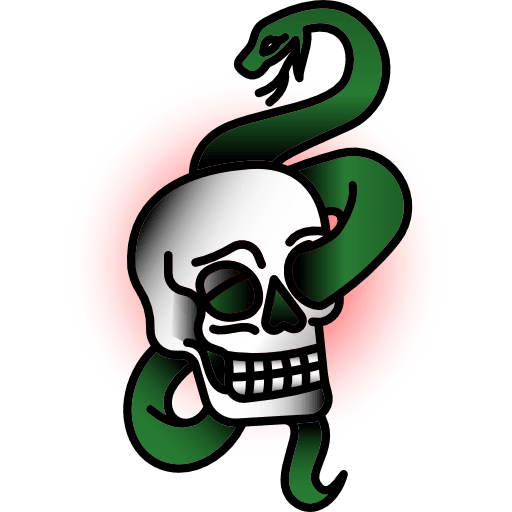 Skull tattoo hipster old school icon