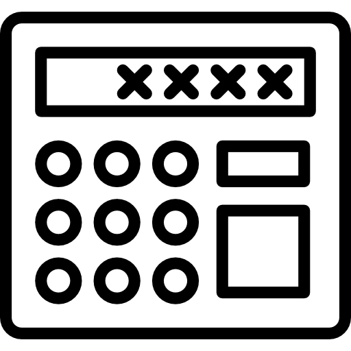 Alarm password alarm passkey icon