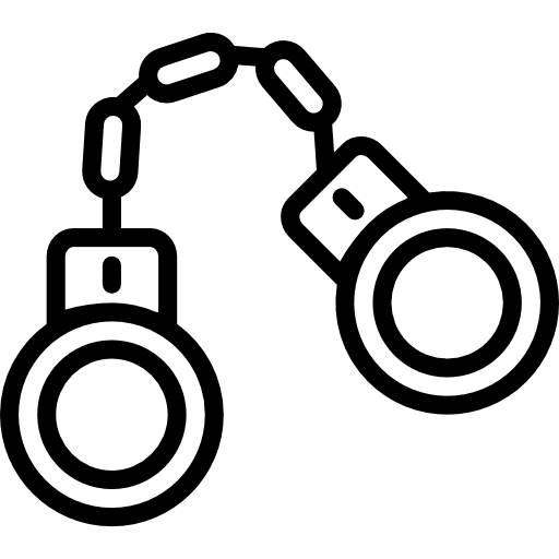 Handcuffs jail tools and utensils handcuffs icon