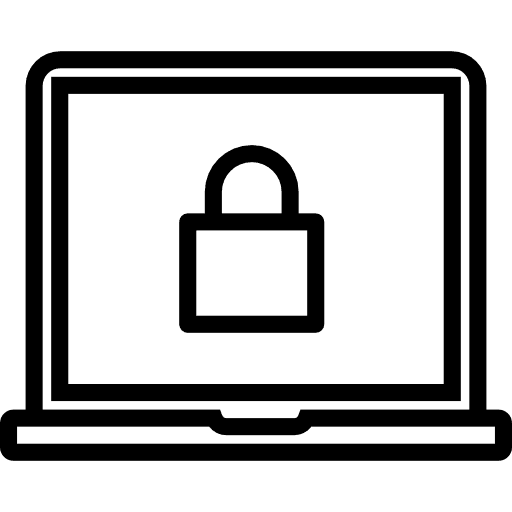 Laptop laptop computer security icon