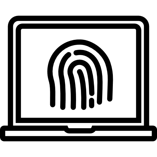 Laptop laptop fingerprint technology icon