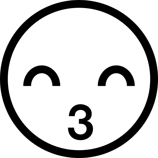 Kiss head interface kiss icon