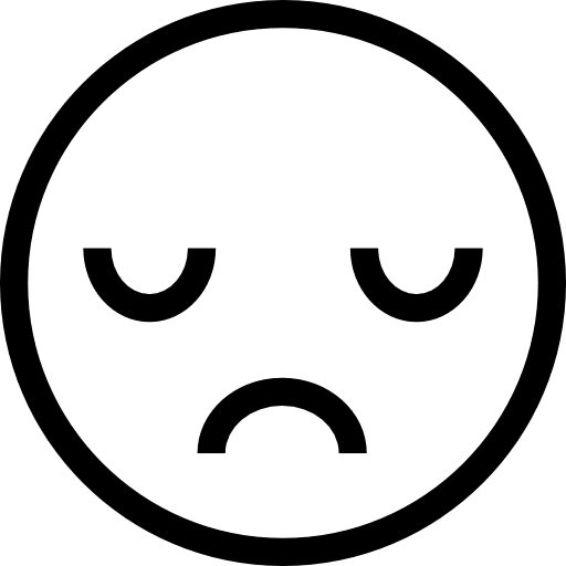 Sad sad faces head icon