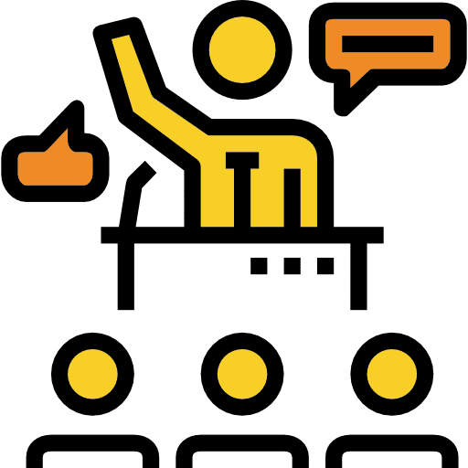 Presentation analytics presentation speech icon