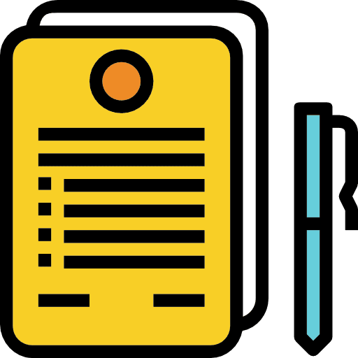 Contract certificate patent contract icon