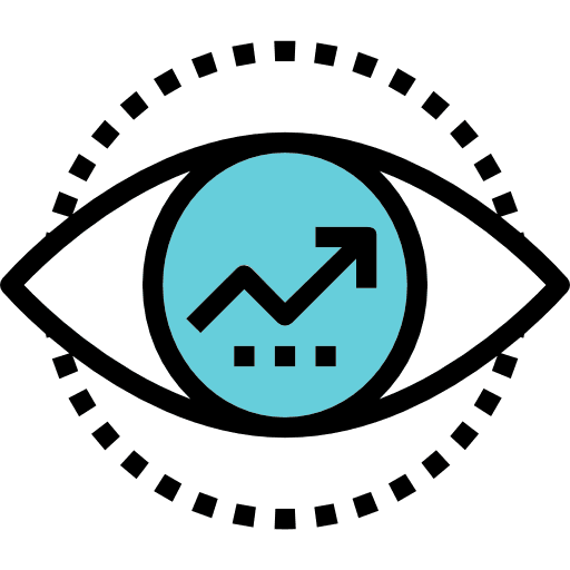 Growth eye statistics benefits icon