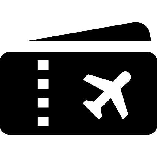 Airplane ticket ticket travel flight icon