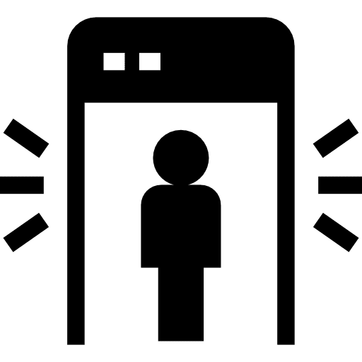 Security portal people alarm icon