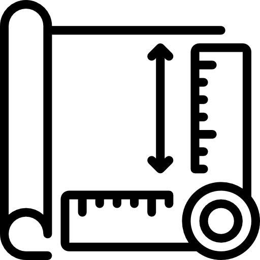 Blueprint architecture and city buildings architecture icon