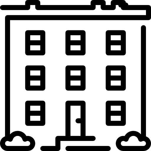 Building urban town city icon