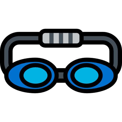 Swimming goggles dive sea icon