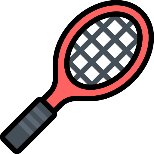 Racket ball racket sports and competition icon