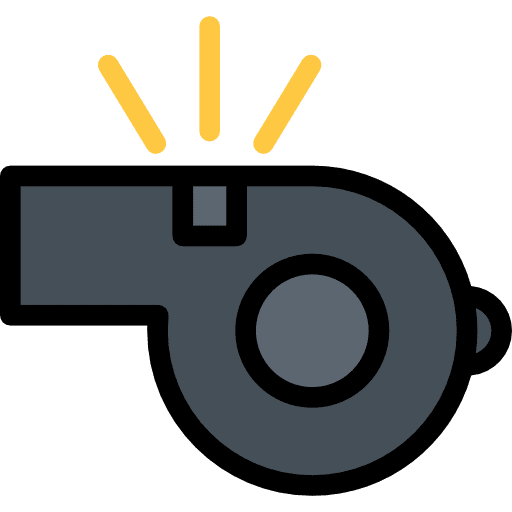 Whistle sports and competition tool whistle icon