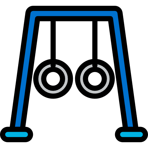 Gymnastic rings gymnast sports and competition pair icon