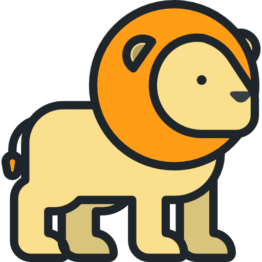 Lion wild life mammal lion icon